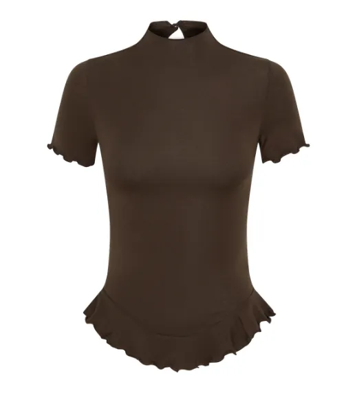 Nira Short Sleeve Ruffle Top